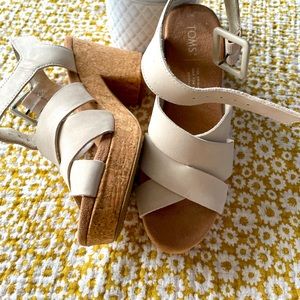 Thick strap cork sandals
